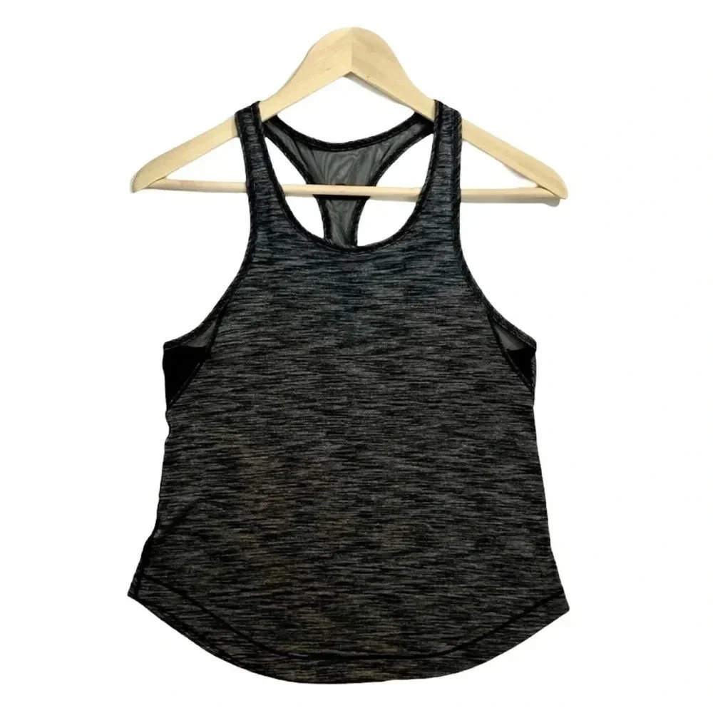 Lululemon Heathered Black Long Distance Tank Size 4 - Picture 3 of 4